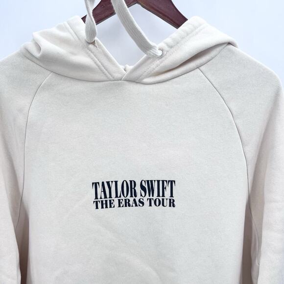 Taylor Swift The Eras Tour Merch Cream Hoodie Sweatshirt Size Medium - Picture 6 of 8